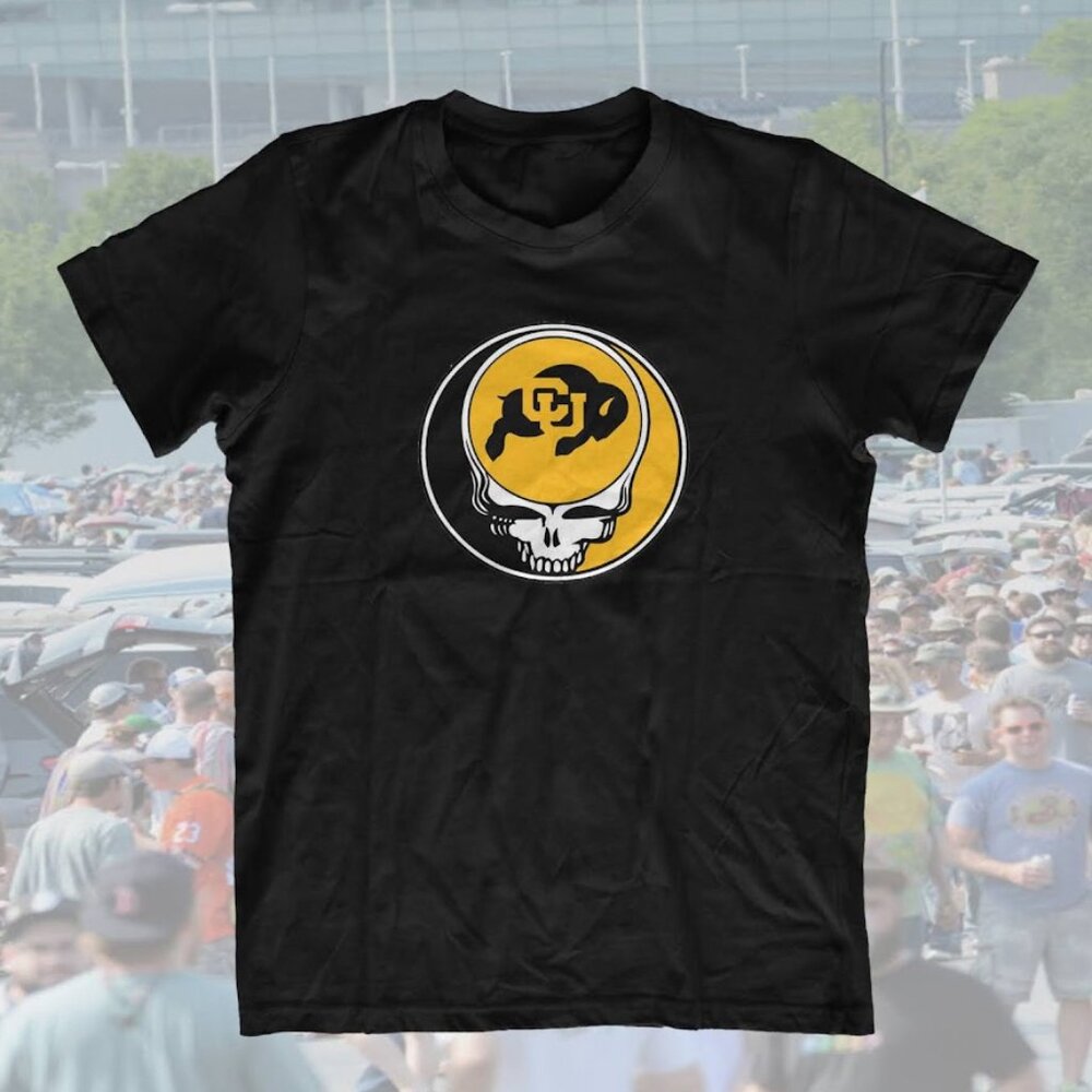 Grateful Dead & Company Colorado Buffaloes parody Steal Your Pass T-shirt NWT